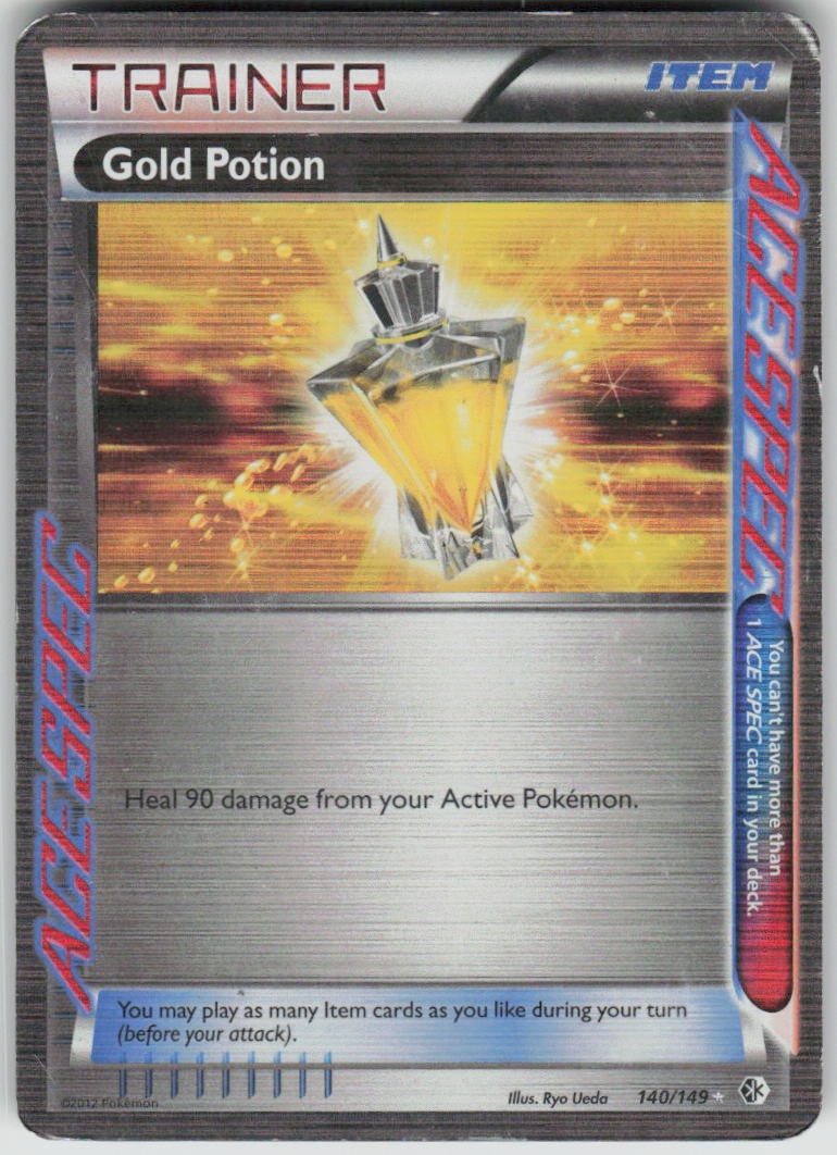 Pokemon Gold Potion Holo Rare Ace Boundaries Crossed 140/149 MP