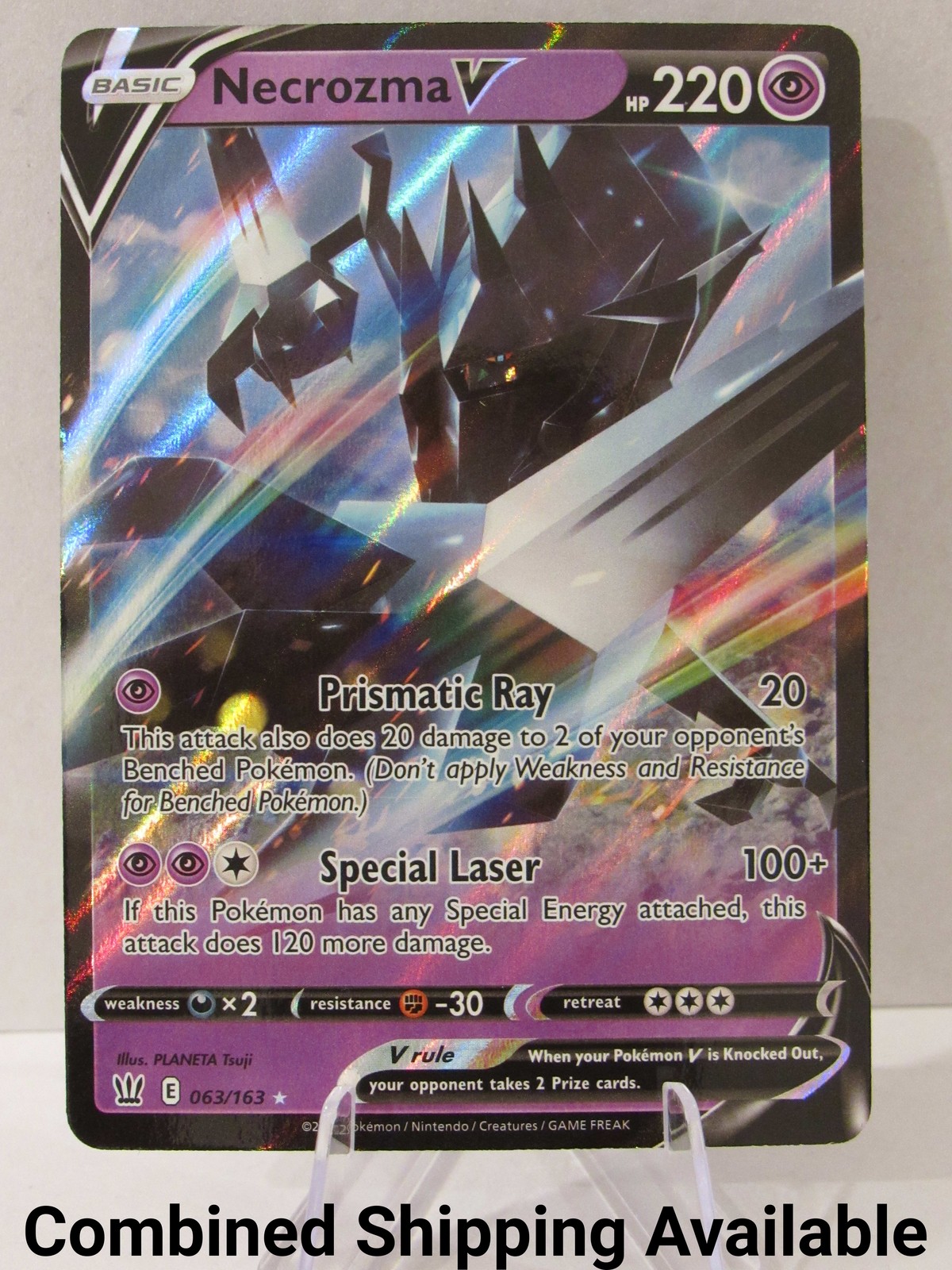 Necrozma V 063/163 SWSH05: Battle Styles NM Full Art English 16457