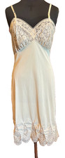 Vintage 1950  s Van Raalte Opaquelon Nylon Lace Dress Slip Size 39 7925 44 A
