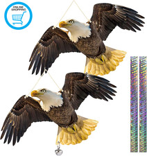 Quality Upgraded Hawk Bird Scarers for Gardens Roofs Yards, Pigeon Deterrent wit