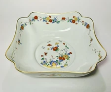 Vista Alegre Mottahedeh Vegetable Serving Bowl 9” Square Floral Portugal VINTAGE