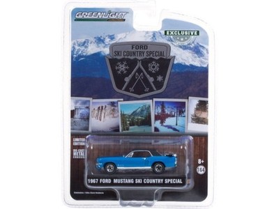 FORD Mustang / Ski Country Special - 1967 - blue / black - Greenlight 1:64