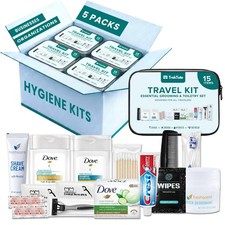15-Piece Travel Hygiene Kit - TSA-Compliant Toiletries Personal Care Essential
