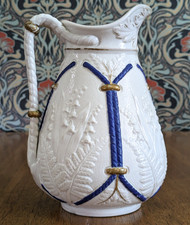 Victorian Ironstone Pitcher Jug J Edwards & Son Dale Hall Antique 19th Century