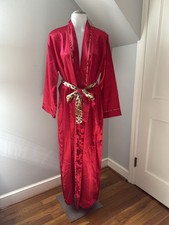 Women s Vintage Oscar De La Renta Pink Label Belted Robe Red/Animal Print Small