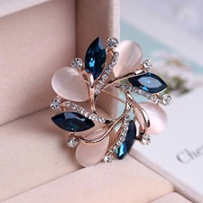 Frauen Kristall Brosche Strass Braut Corsage Clip Schnalle Geschenk Bauhinia