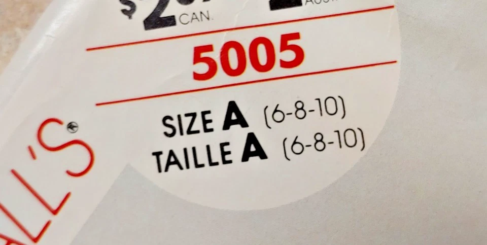 5005 McCalls Pattern 1990 Dress Back Zipper, Drop Waist Front, Misses 6-8-10 - Image 3 of 4