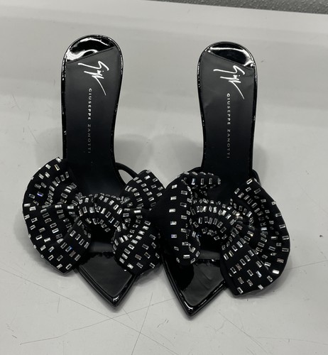Giuseppe Zanotti Intriigo Alexandrine Women's Heels Size 5.5 Black - Picture 1 of 7