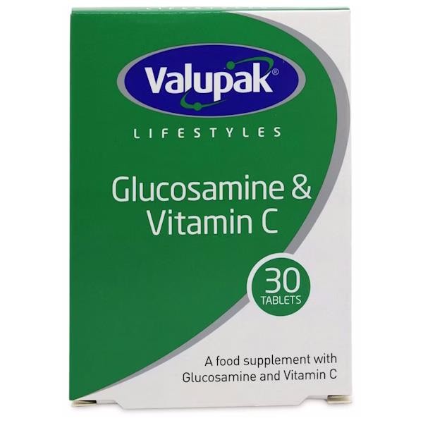 3 x Valupak Glucosamine & Vitamin C 30 Tablets Blister Pack
