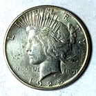 1925 S $1 Peace Silver One Dollar US San Francisco AU