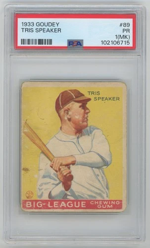 1933 Goudey 89 Speaker PSA 1 mk 708271