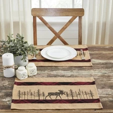 Cumberland Moose Placemat Set of 2 13x19 VHC Brands
