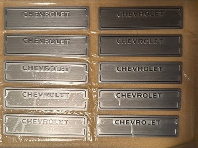 10 Pack CHEVY CHEVROLET DOOR DASH TAG DATA SERIAL NUMBER PLATE *BLANK*