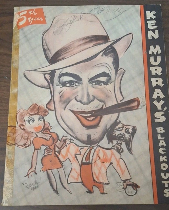 Hollywood 1946 Ken Murray's Blackouts 5th Vaudeville Souvenir Program SIGNED