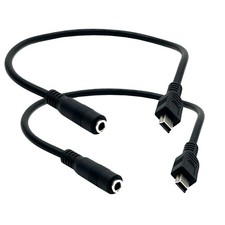 3.5mm Female to 5 Pin Mini USB Male Microphone Adapter Cable; 2Pack Mini USB ...