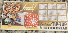 TIP TOP Bread Advertising Ink Blotter / Calendar 1948