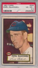 1952 TOPPS #344 EWELL BLACKWELL - PSA 4.5 VG-EX+ (SVSC) HIGH #!