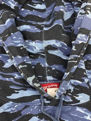 Supreme 24FW Small Box Hooded Sweatshirt M Cotton BLU Camouflage