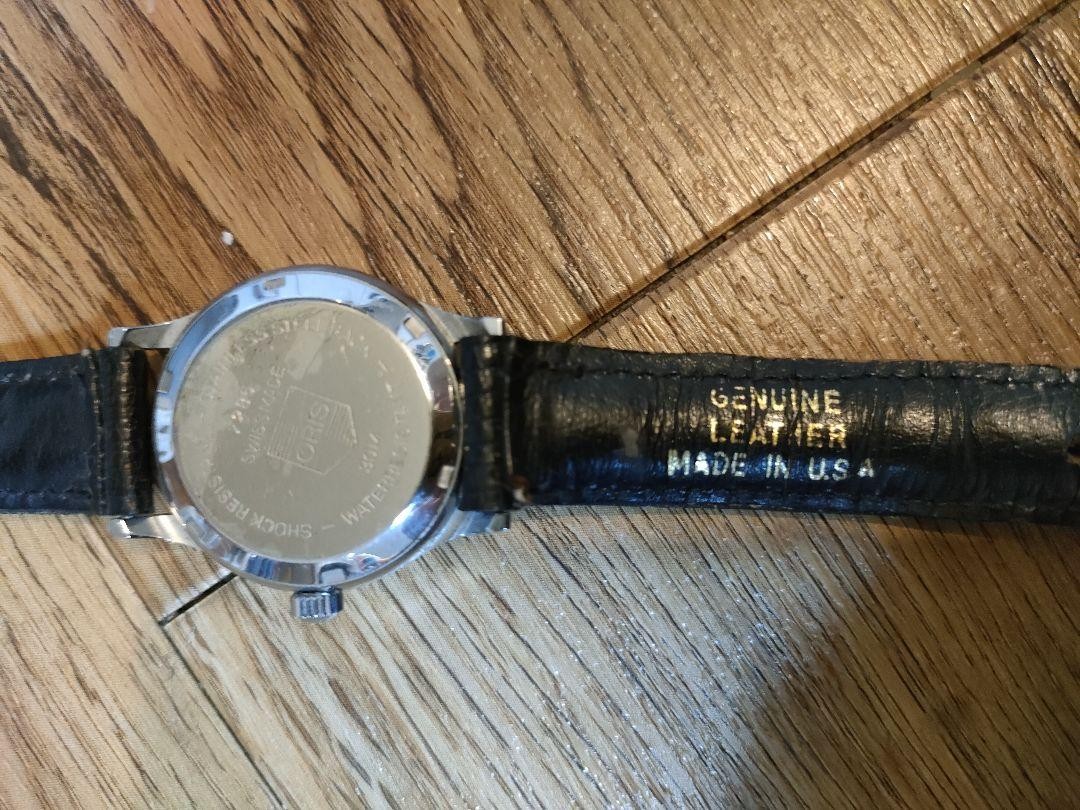 ORIS Pointer Date Watch Black Dial Leather Strap … - image 4