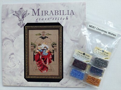 Christmas Wishes Mirabilia Cross Stitch Pattern and Embellishment Pack MD61