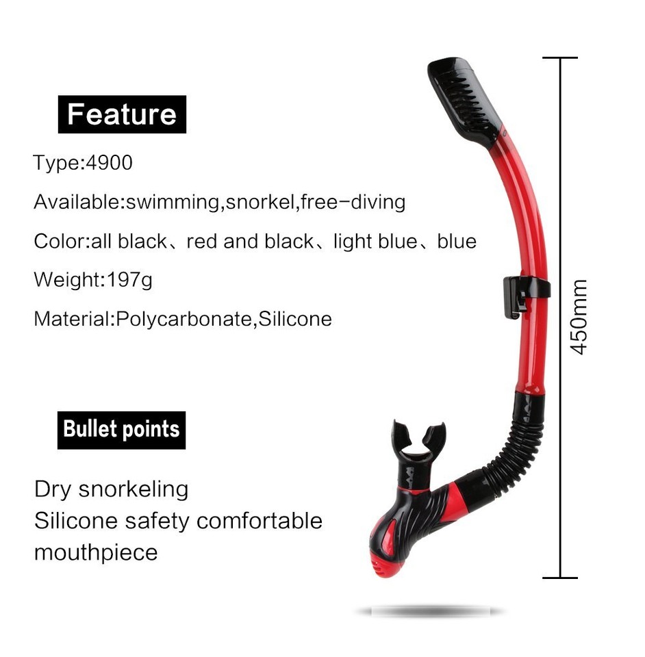 COPOZZ Diving Dry Top Snorkel with Oneway Purge Valve Silicone