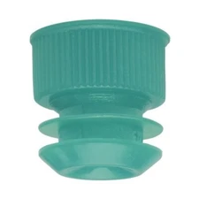 Test Tube Cap, Flange Type, 16mm, Green, Karter Scientific 208I2 (Pack 1000)