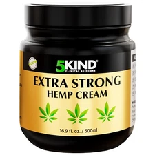 5Kind Hemp Cream Maximum Strength - Natural Relief Cream Rich in Hemp Oil