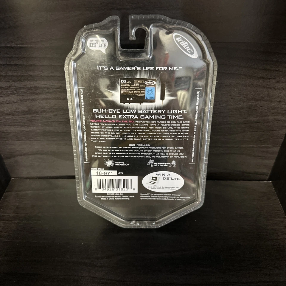 Intec DS Lite Replacement Battery G1820 New Sealed Package - Image 2 of 2