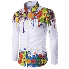 Stylish Luxury Formal Casual Slim Fit Blouse Dress Shirts Top Mens Long Sleeve