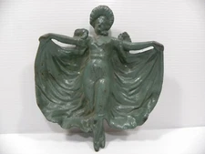 Vintage Cast Iron Lady Ashtray J M Seasholtz & Sons