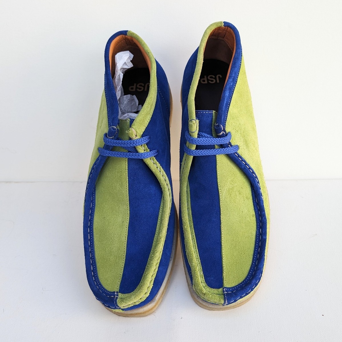 Padmore & Barnes Men\'s x JSP P404 Pistachio moccasin leather shoes - SIZE 13 Padmore & Barnes Men main image 3