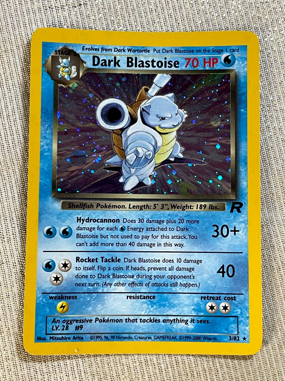 Dark Blastoise 3/82 Holographic Rare Team Rocket WOTC Pokemon TCG Near Mint