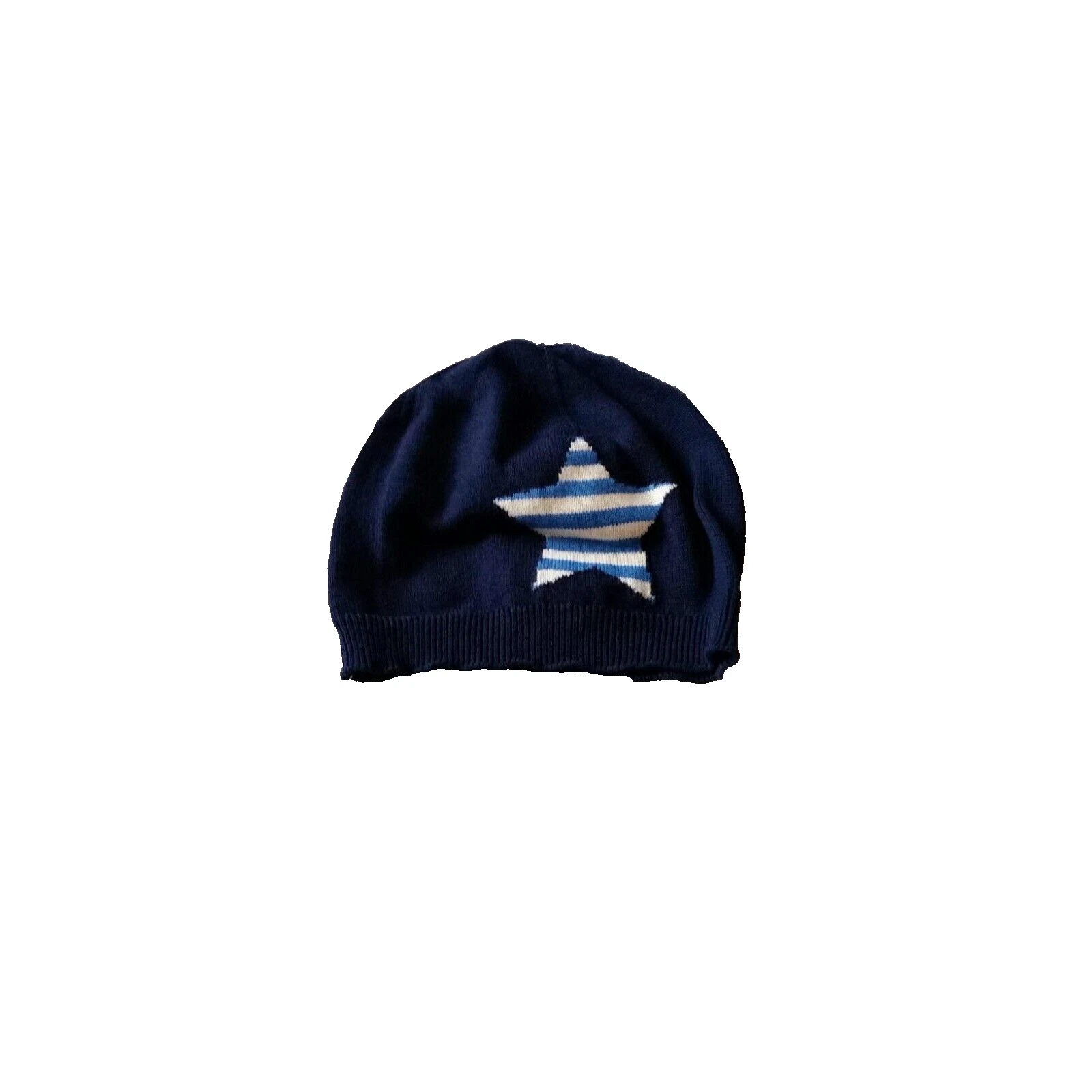 BABY GAP UNISEX BOY OR GIRL COTTON FITTED STAR HAT NAVY BLUE 18-24 MONTHS