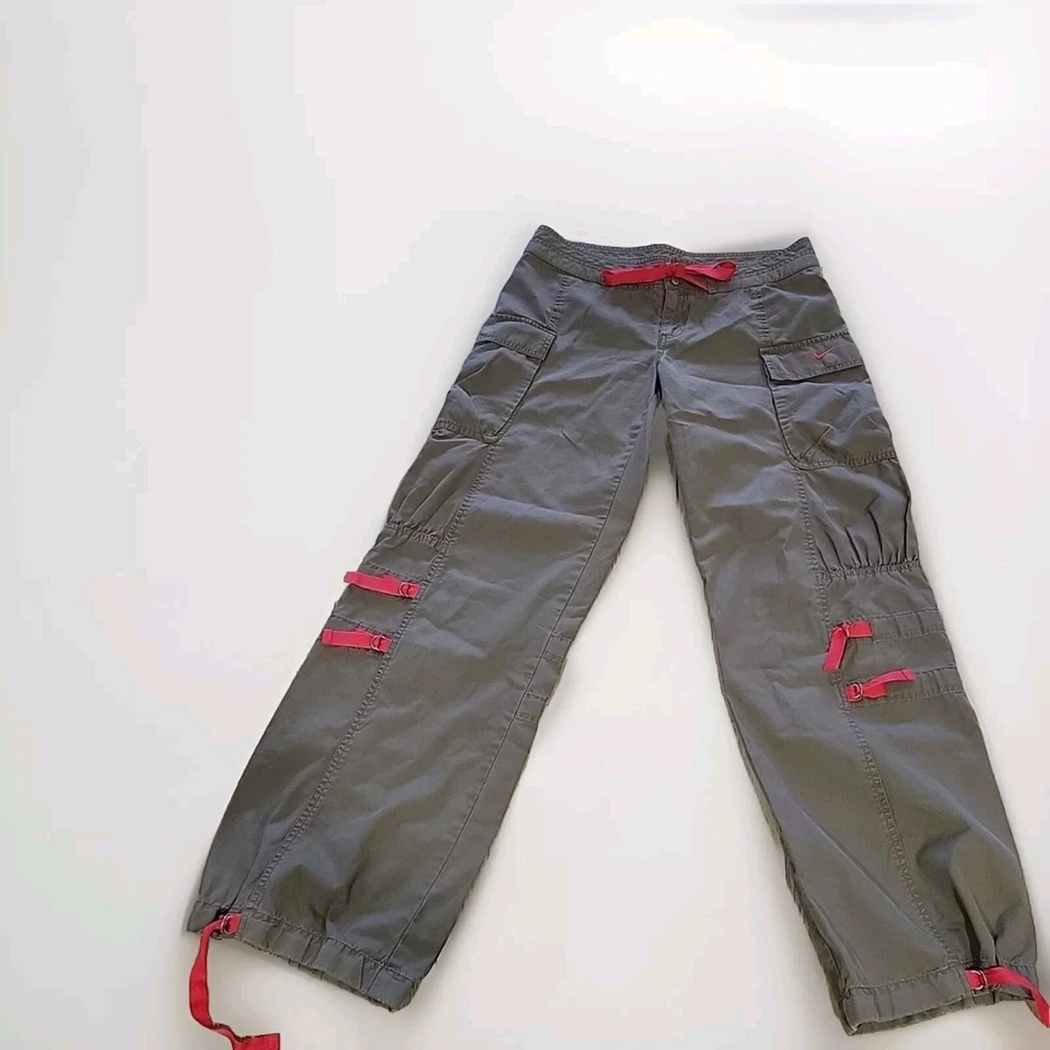 Pantalones de golf Nike cintura 32"x 30" para mujer marrón cargo capri altos para mujer con cinturón Foto 3 de 4