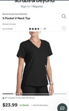 Beyond Scrubs 3-pocket V-Neck Top Medium/Large