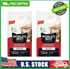 2 pack World's Best Cat Litter Multiple Cat Unscented Cat Litter, 15-lb Bag