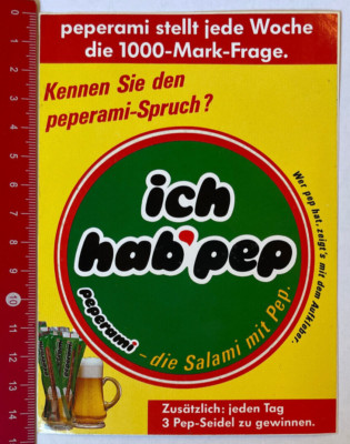Aufkleber/ Sticker: Peperami - die Salami mit Pep (05031618)