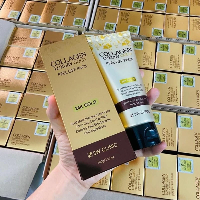 [Clínica 3W] Colágeno Lujo Oro Peel Off Pack 100 ml (3,52 oz) / Nº1 Hecho en Corea Foto 4 de 4