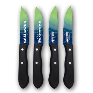 Sports Vault NFL Seattle Seahawks Logo Steak Couteaux Ensemble de quatre