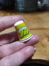 Vintage Lemon Jif advertising porcelain thimble