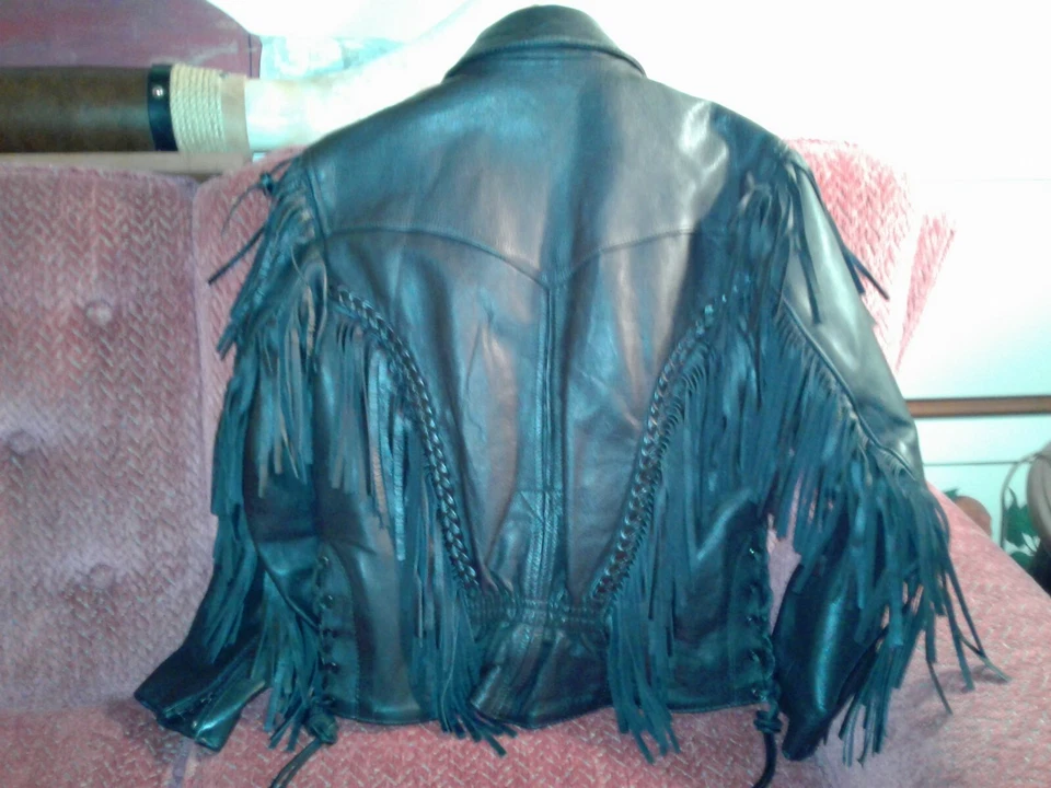 FIRST BRAND LEATHER WOMENS MOTORCYCLE JACKET WITH THINSULATE ZIP OUT LINER - Image 3 of 4
