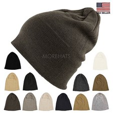 Cotton Slouchy Tone Knit Beanie Winter Warm Ski Hip-hop Hat Men's Women's Unisex