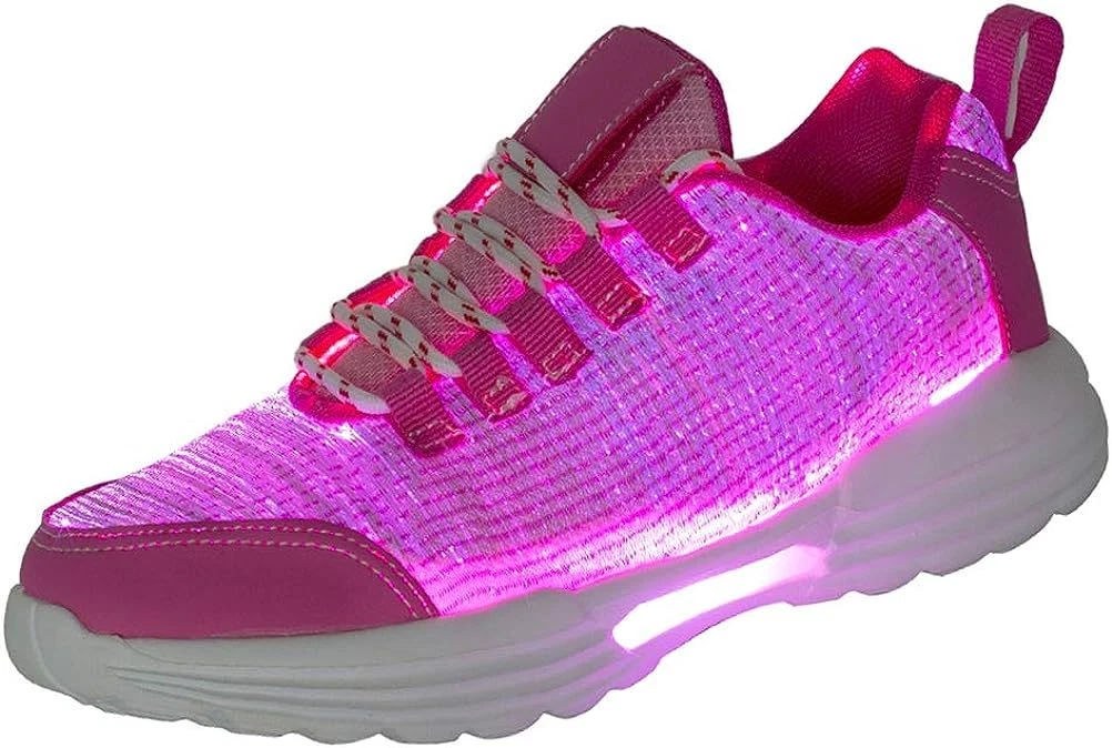 White Low-Top LED Light Up Sneakers by BrightLightKicks