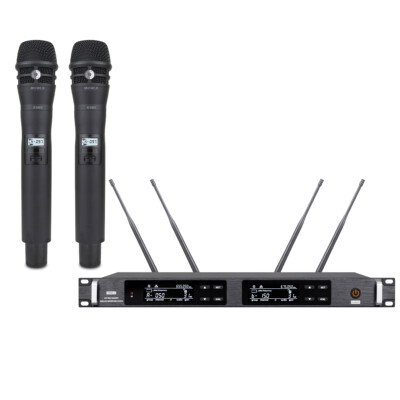 Advanced ULXD4 Wireless Microphone System Dual Handheld KSM8 True Diversity Mics