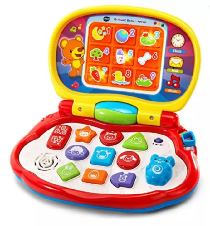 VTech Brilliant Baby Laptop Portable Interactive Toddler Toy 6 36 Months Red