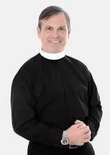 Black Clergy Shirt - Neckband Full Collar 