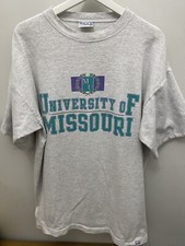 Vintage Missouri Tigers T Shirt Size XL Gear For Sports 90s USA Made Mizzou EUC