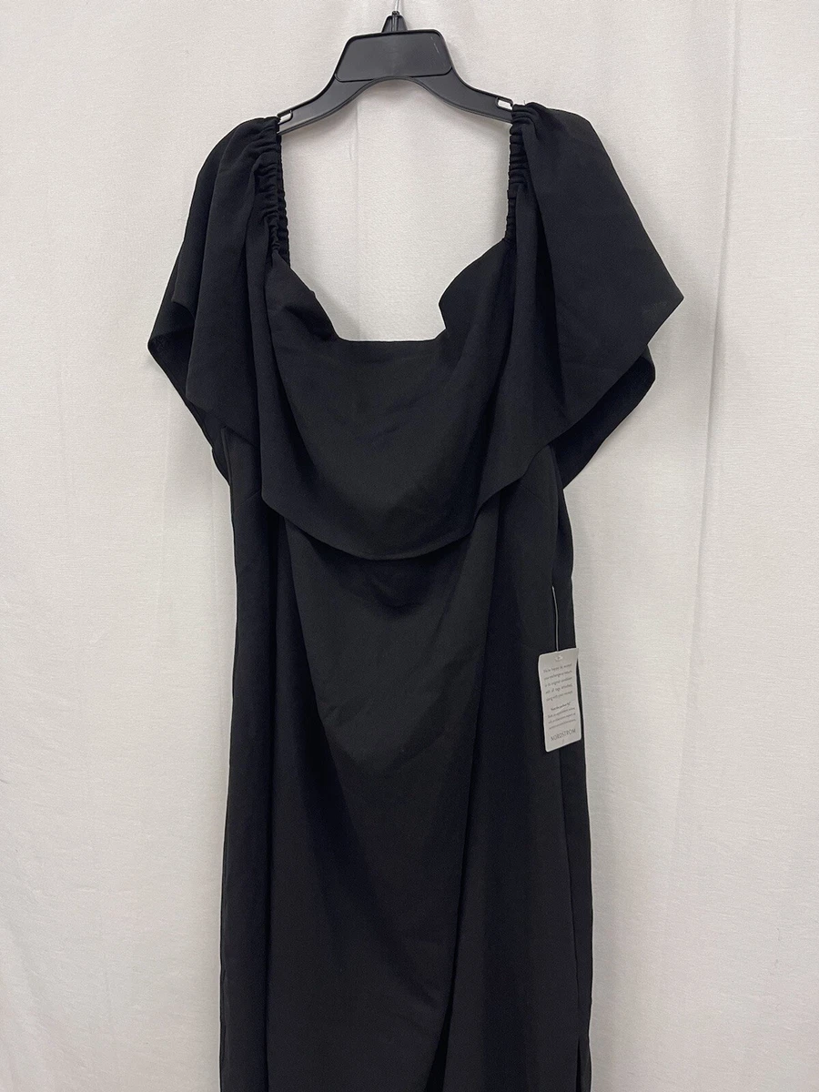 Charles Henry Off the Shoulder Dress in Black Plus Size 2X NWT