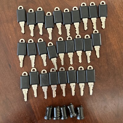 Lot of 27  Genuine Knoll Cabinet Keys & 5 Cylinders K250 K236 K237 K235 & More