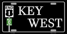 Key West Highway Mile Marker Zero Metal Novelty License Plate Front Tag Key West Highway Mile Marker Zero Metal Novelty License Plate Front Tag